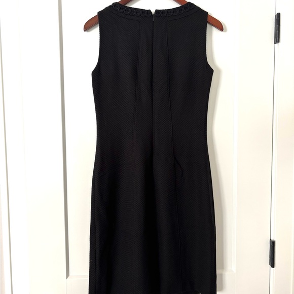 NWT- Brooks Brothers Black Textured Midi Dress - Picture 2 of 11
